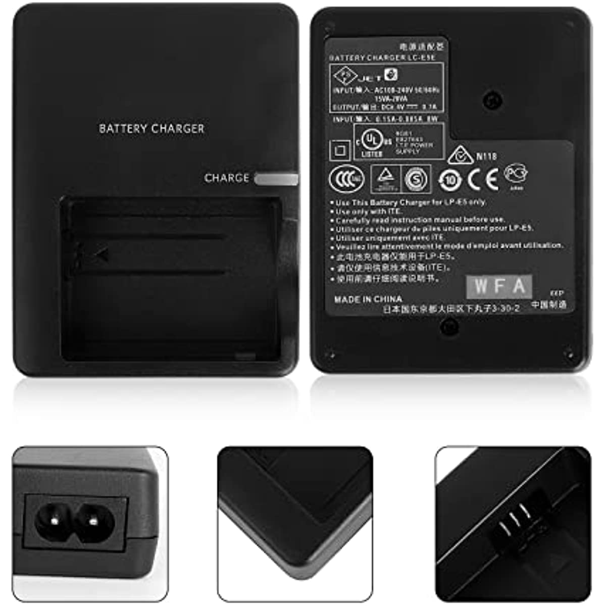 Crumfert Canon LP-E5 Battery Charger Compatible with LCE5 LC-E5C